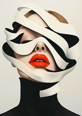 Ribboned Illusion: A Surreal Vision