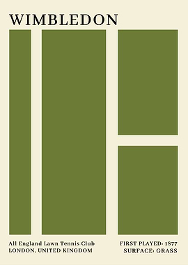 Wimbledon Tennis Poster