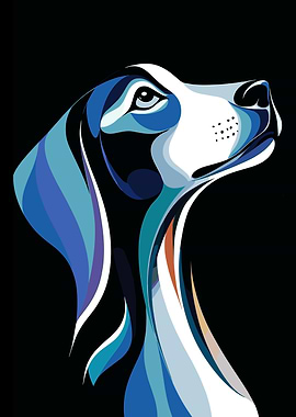 Abstract Dog Portrait