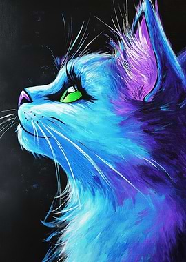 Blue Cat Portrait