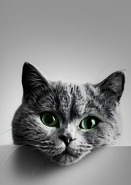 Curious Cat Portrait
