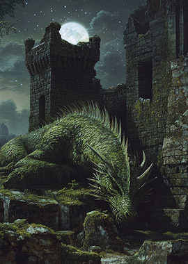 Sleeping Dragon at Castle Ruins