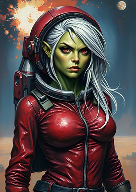 Spacefaring Female orc