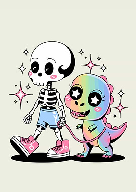 Skeleton Walking Dinosaur