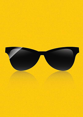 Black Sunglasses Minimalist Art