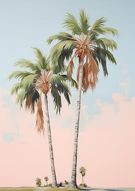 Palm Trees Sunset Acrylic