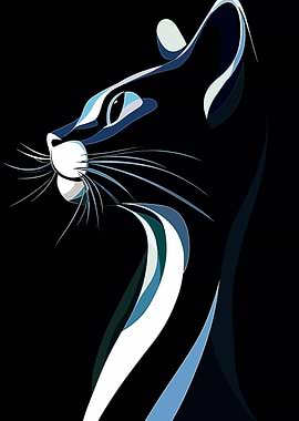 Abstract Cat Portrait