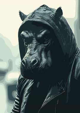 Hippo in a Hoodie