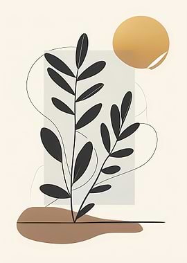 Minimalist Plant Art