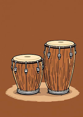 Conga Drums Illustration