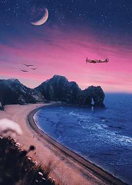 Night Sky Over Coastal Arch