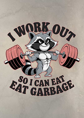 Raccoon Weightlifting