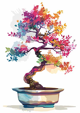 Colorful Bonsai Tree