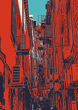 Red Brick Alleyway dubrovnik