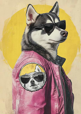 Cool Husky in Sunglasses