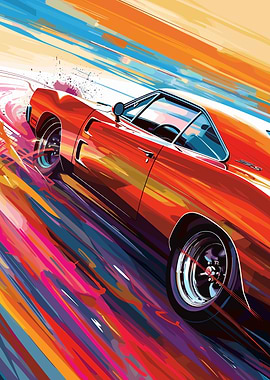 Dodge Charger Speed Art