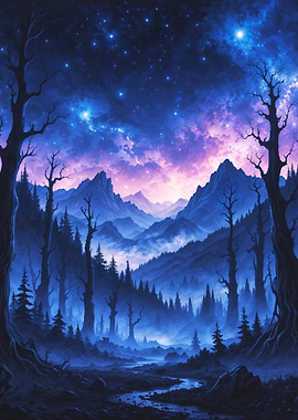 Enchanted Twilight in the Mystic Forest