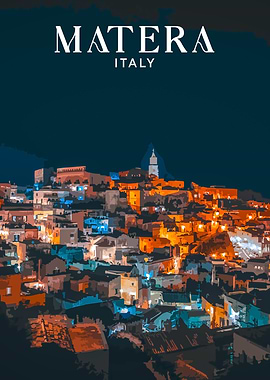 Matera, Italy Night View