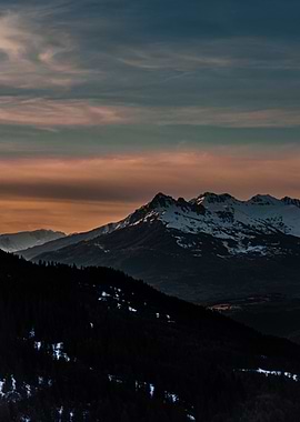 Mountain Sunset Landscape