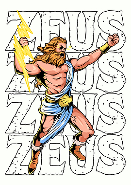 Zeus Greek God Illustration