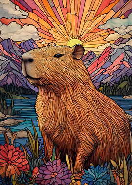 Capybara Sunset