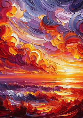 Sunset Sky Painting