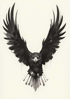 Black and White Eagle