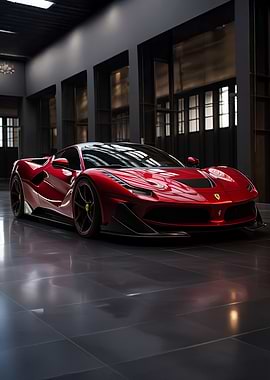 Red Ferrari Supercar