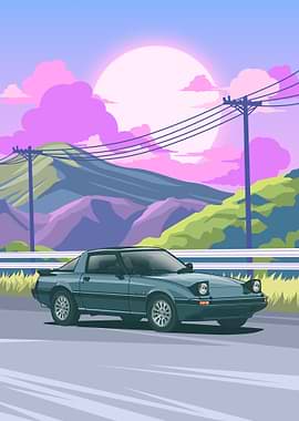 Mazda RX-7 Sunset Drive