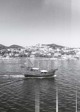 Sailing Ship in Harbor