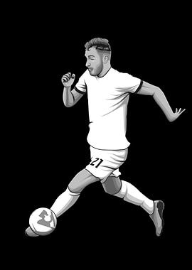 Dejan Kulusevski Black and White Version