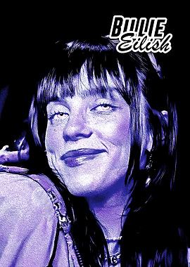 Purple Billie Eilish Portrait