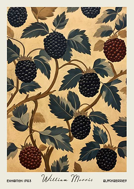 William Morris Blackberries Kitchen Fruits