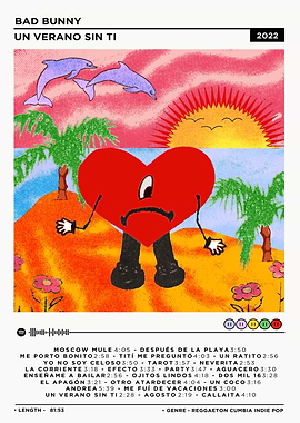 Bad Bunny Album Cover Un Verano Sin Ti