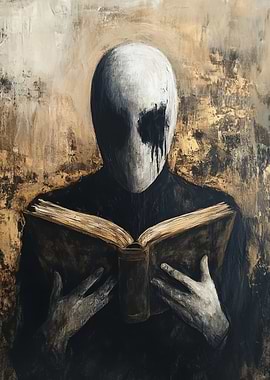 Faceless Figure Reading