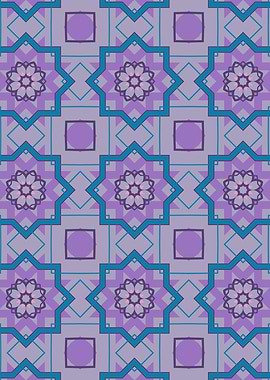 Purple and Teal Geometric Pattern