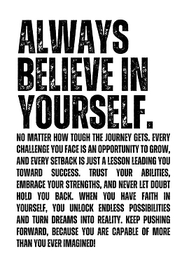 Believe in Yourself Poster