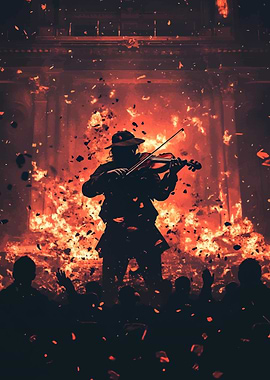 Violinist in Flames