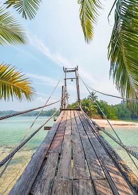Wooden Bridge to Island