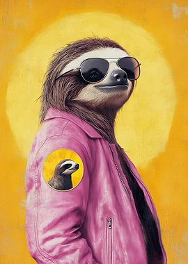 Cool Sloth in Sunglasses