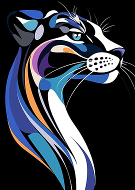 Abstract Panther Portrait