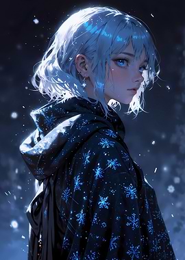 Anime Girl: Winter's Enchantment