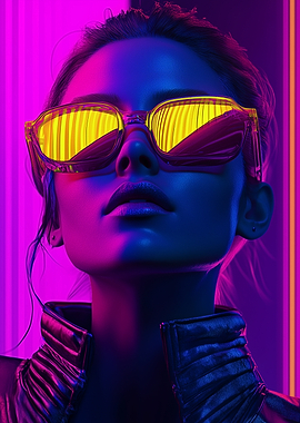 Neon Fashion Portrait