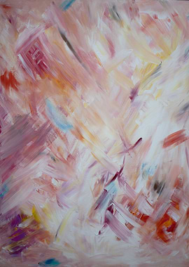 Abstract Painting in Warm Colors