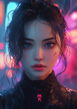 Cyberpunk Woman Portrait