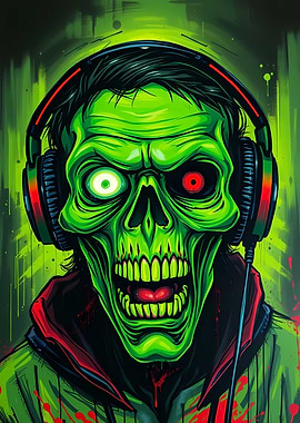 Zombie With Headphones