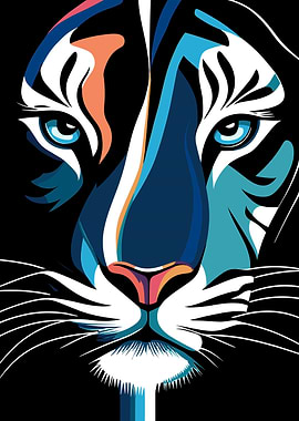 Tiger Face Art