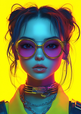 Cyberpunk Girl Portrait