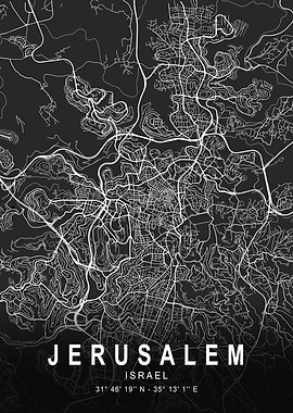 Jerusalem Dark City Map