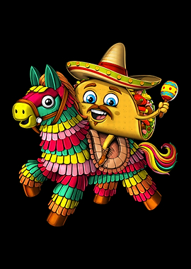 Mexican Taco Riding Pinata
